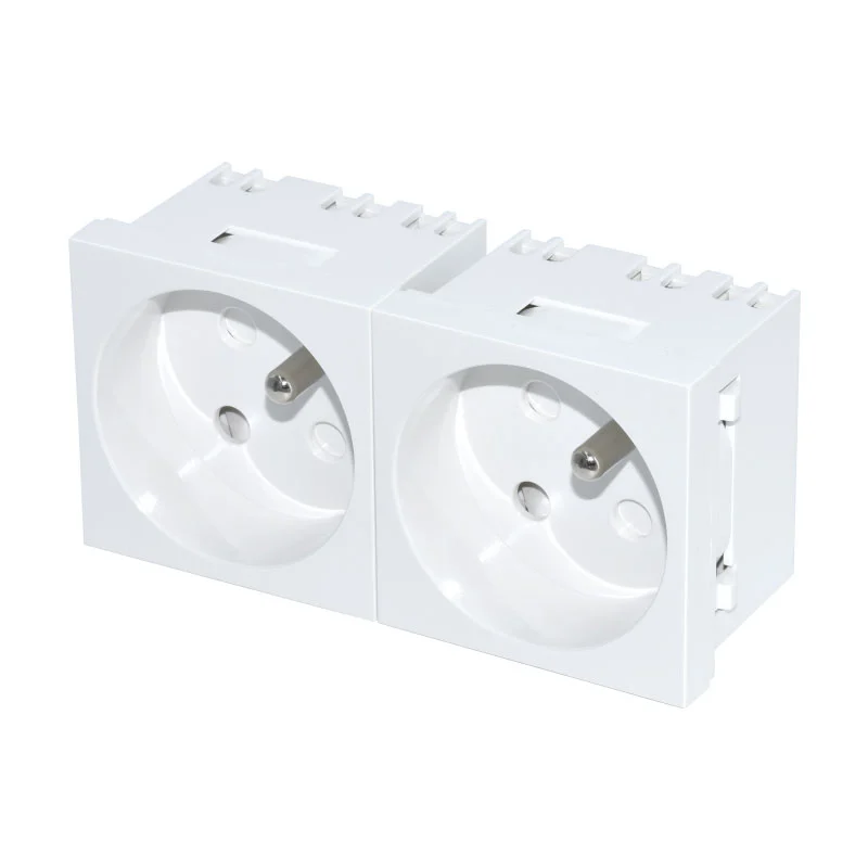 Подвійний функціональний модуль French White Socket